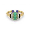 Emerald Diamond Tanzanite Ring